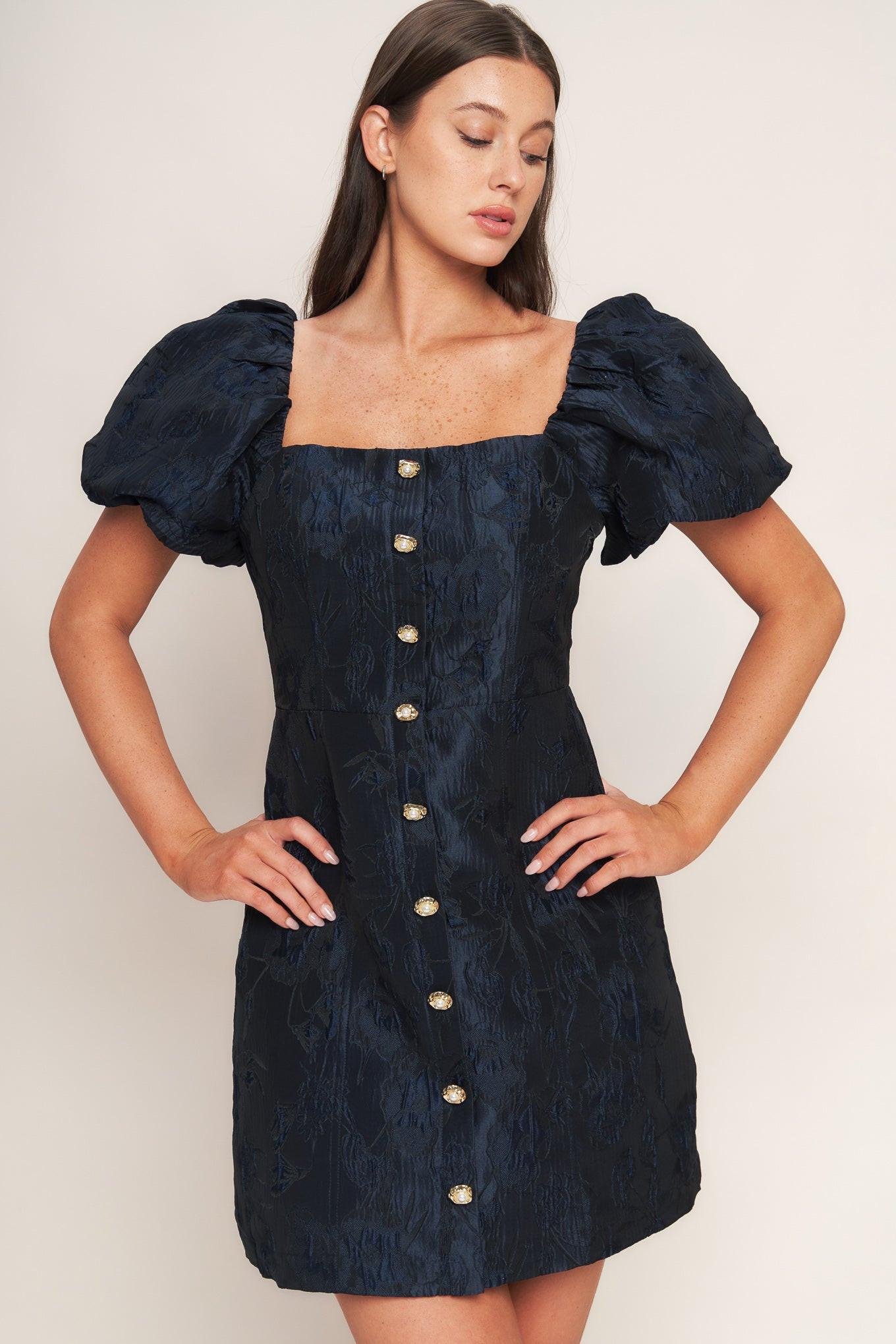 GOLDEN MOON WOVEN MINI DRESS - Glamourous Grace