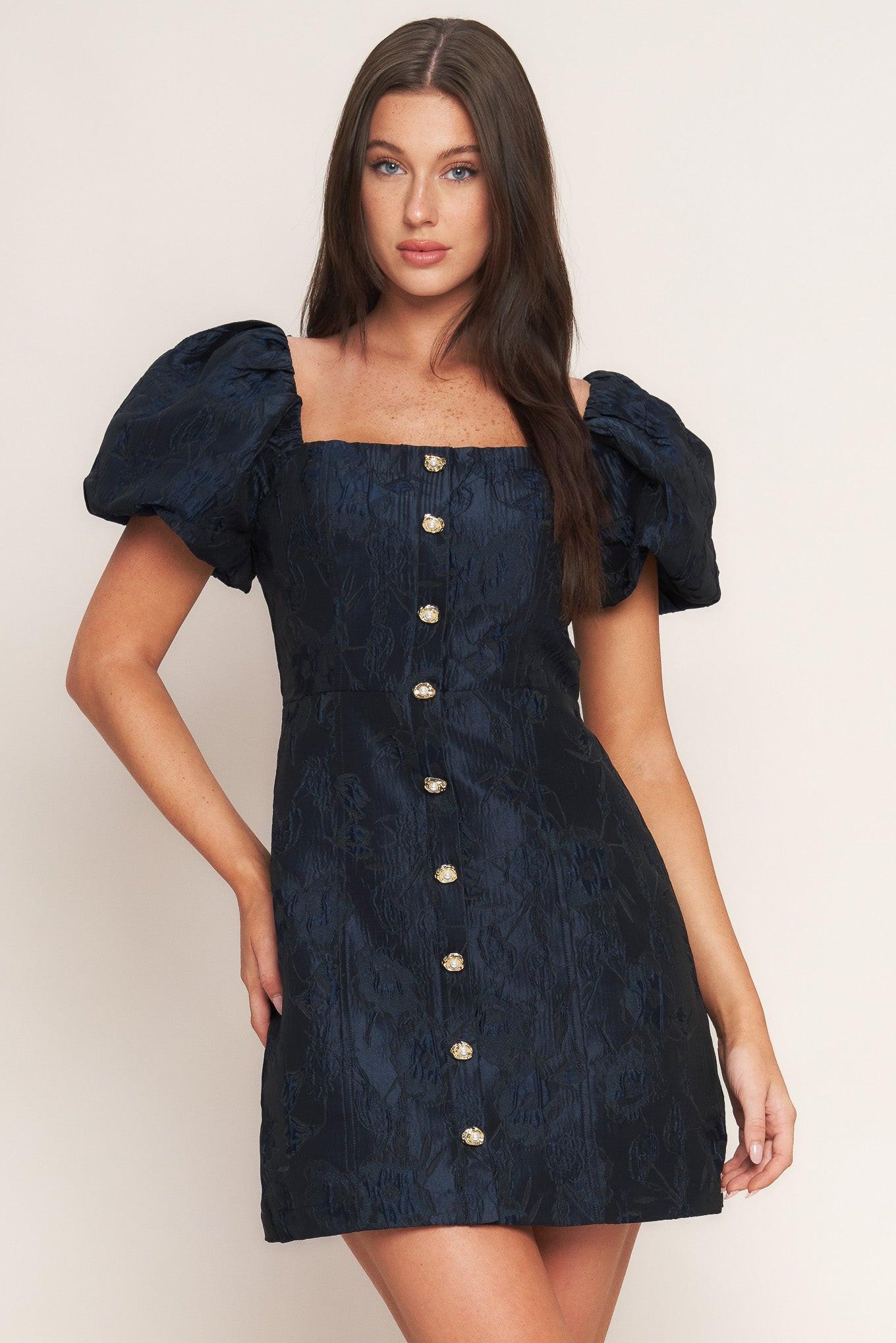 GOLDEN MOON WOVEN MINI DRESS - Glamourous Grace