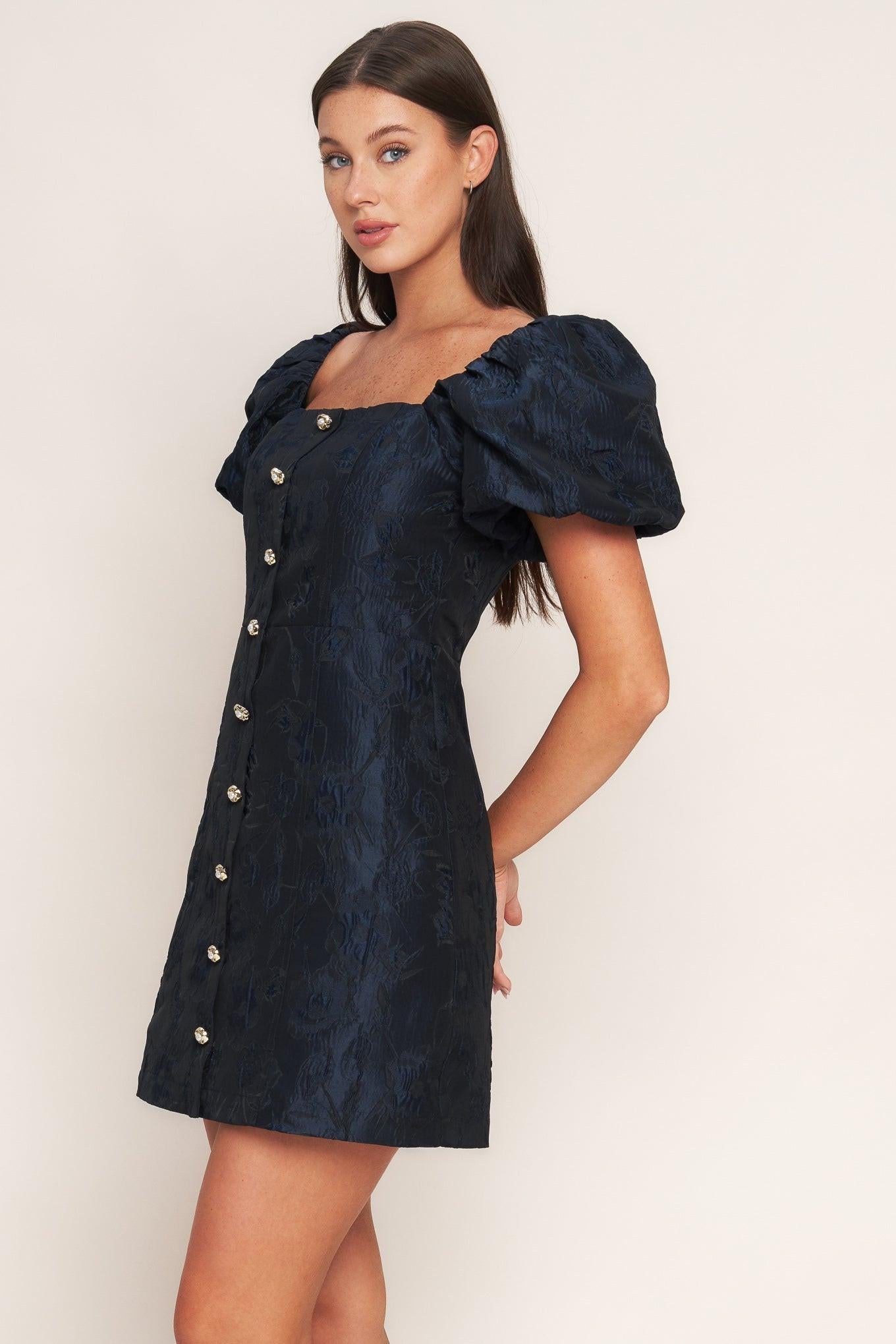 GOLDEN MOON WOVEN MINI DRESS - Glamourous Grace