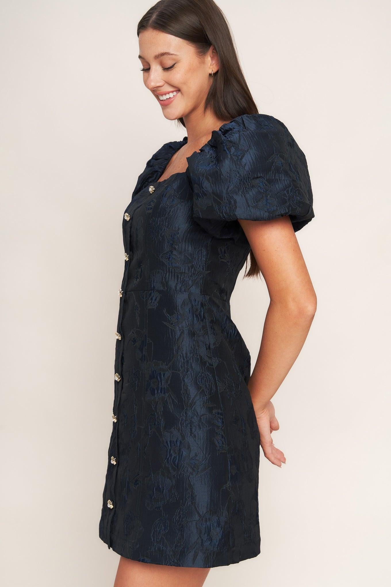 GOLDEN MOON WOVEN MINI DRESS - Glamourous Grace