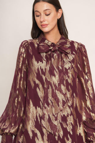 METALLIC MUSE WOVEN MINI DRESS - Glamourous Grace