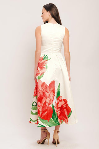 ROMANCE EDIT WOVEN MIDI DRESS - Glamourous Grace