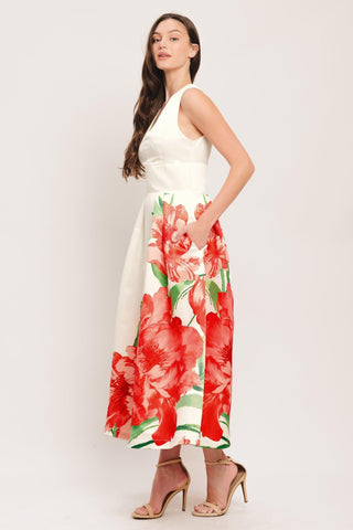 ROMANCE EDIT WOVEN MIDI DRESS - Glamourous Grace