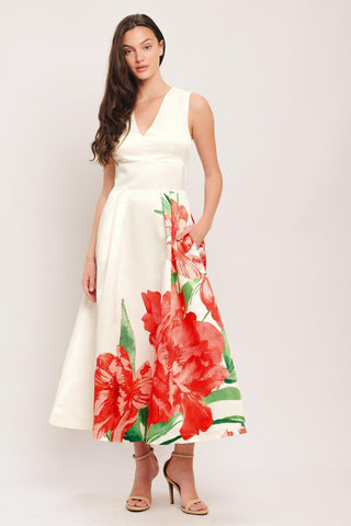 ROMANCE EDIT WOVEN MIDI DRESS - Glamourous Grace