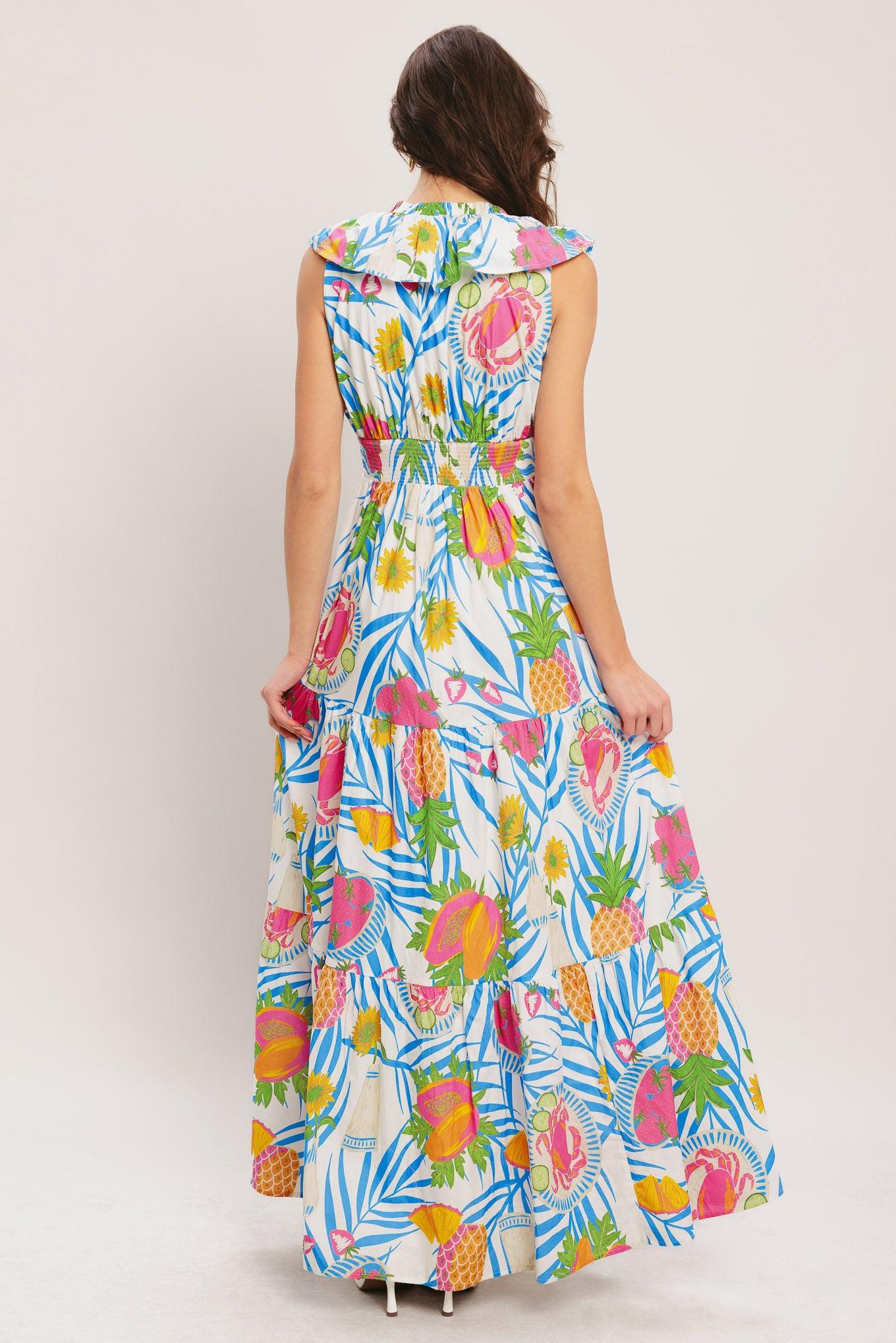 PINEAPPLE PARADISE WOVEN MAXI DRESS - Glamourous Grace