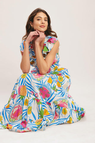 PINEAPPLE PARADISE WOVEN MAXI DRESS - Glamourous Grace