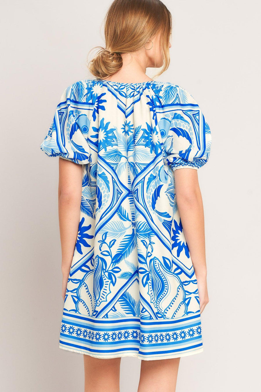 BLUE LAGOON RESORT WOVEN MINI DRESS - Glamourous Grace