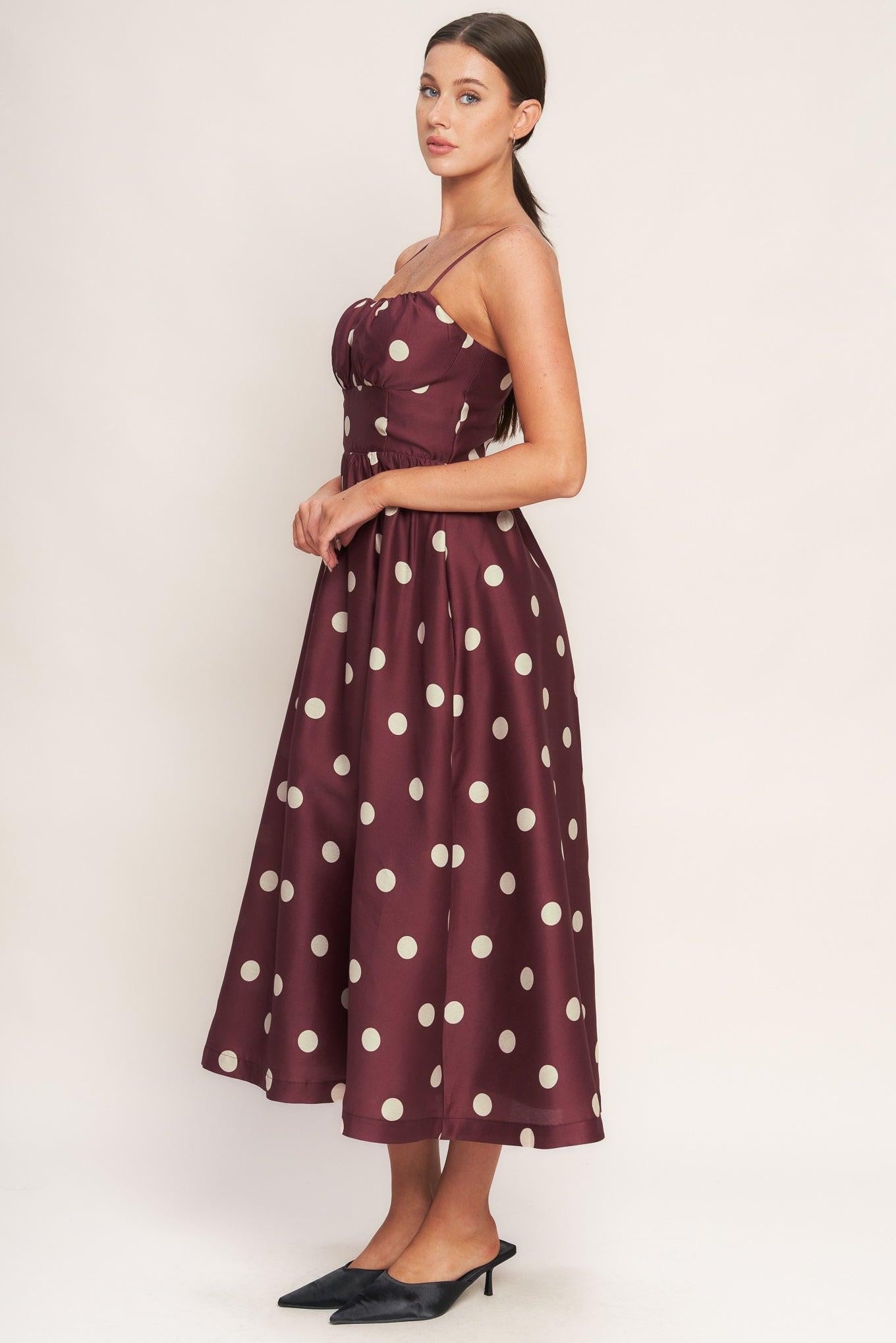 MARASCHINO CHIC WOVEN MIDI DRESS - Glamourous Grace