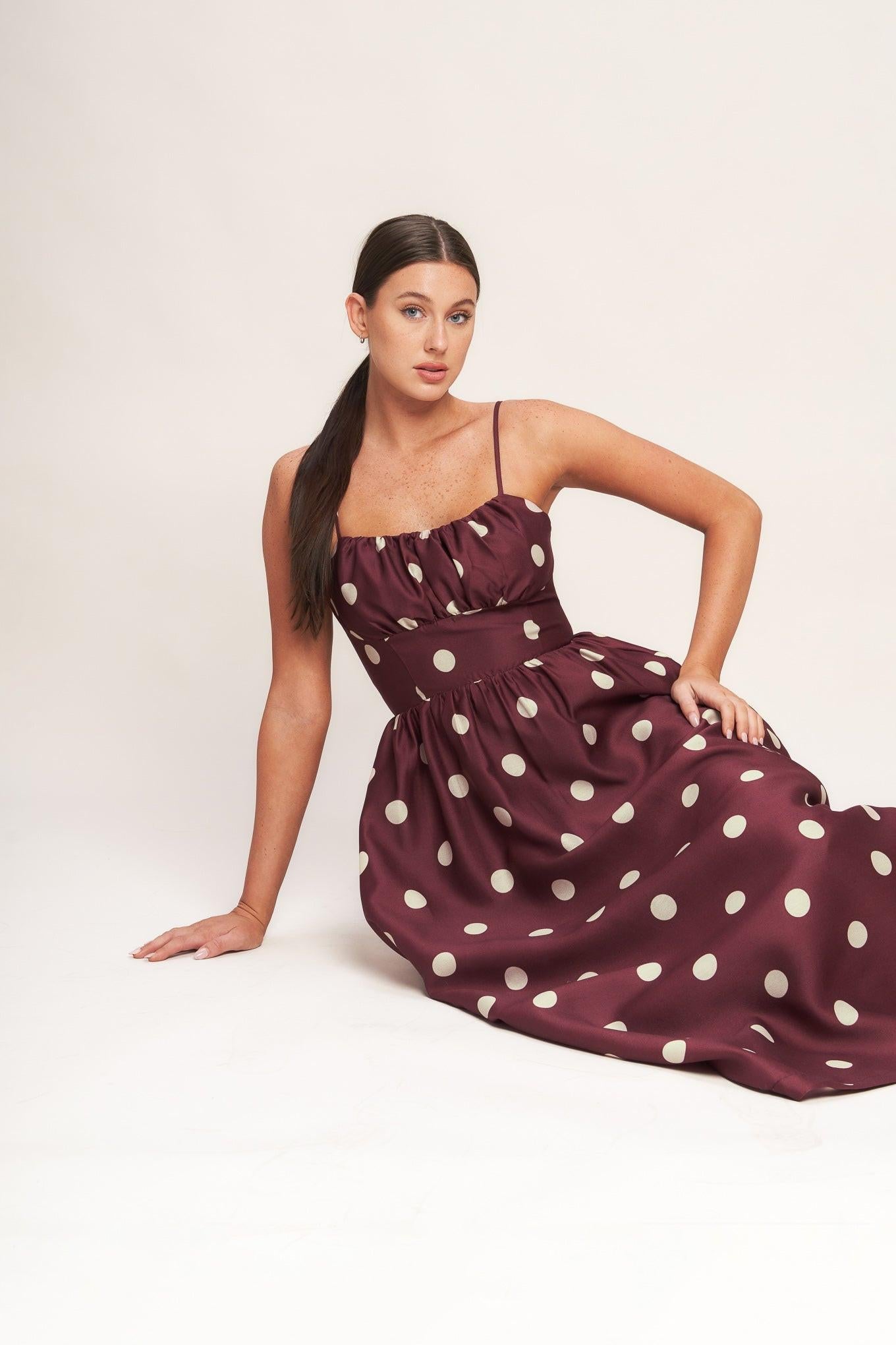 MARASCHINO CHIC WOVEN MIDI DRESS - Glamourous Grace