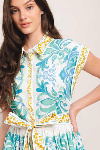 BLUE REGALIA WOVEN MIDI DRESS - Glamourous Grace LLC