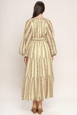 TRIBAL WHISPER WOVEN MIDI DRESS - Glamourous Grace