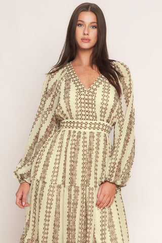 TRIBAL WHISPER WOVEN MIDI DRESS - Glamourous Grace