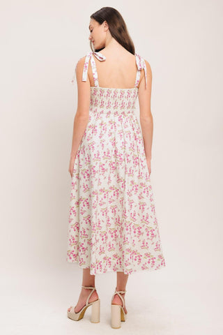 PETALS & PROMISES WOVEN MIDI DRESS - Glamourous Grace