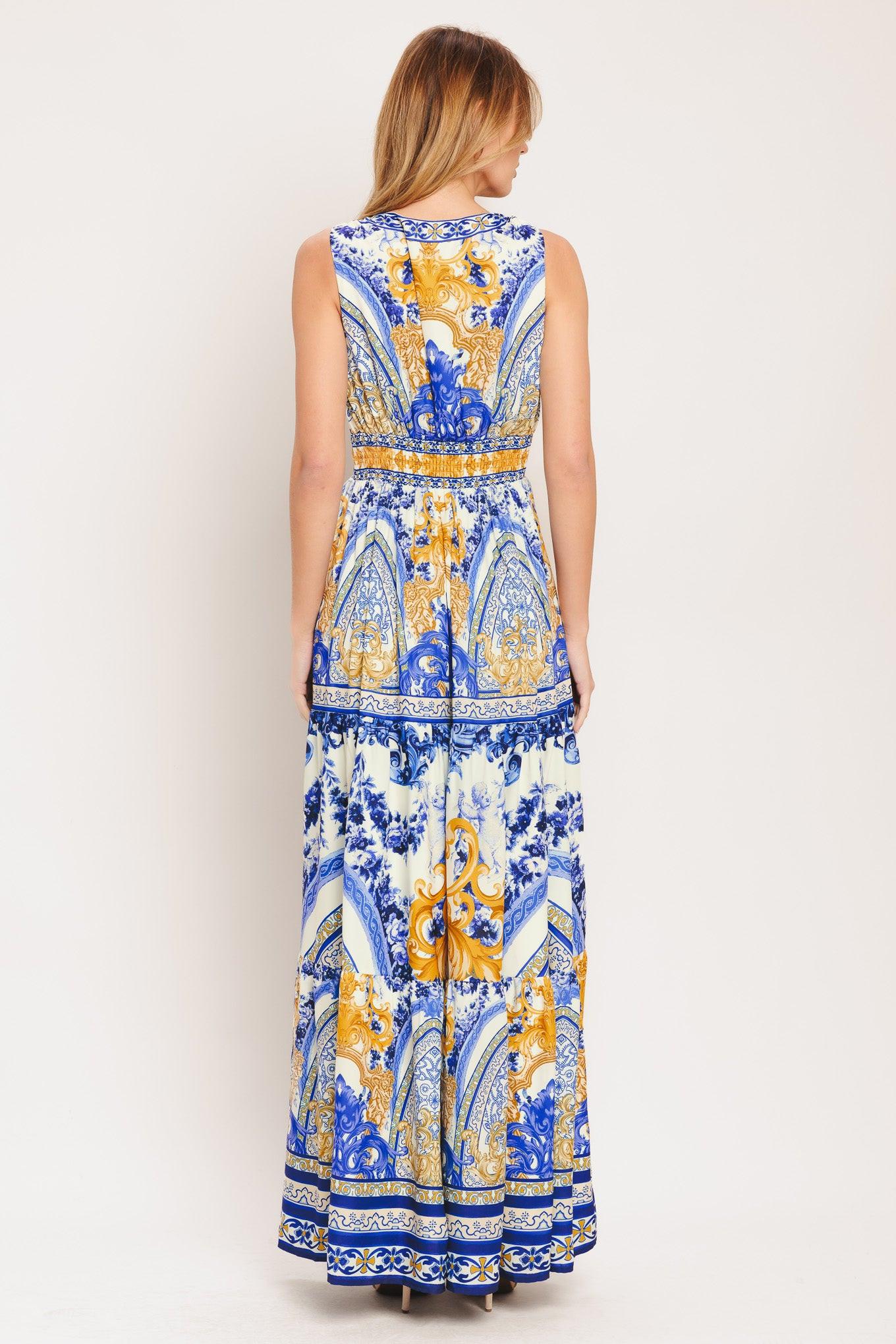 AZURE PALAZZO WOVEN MAXI DRESS - Glamourous Grace