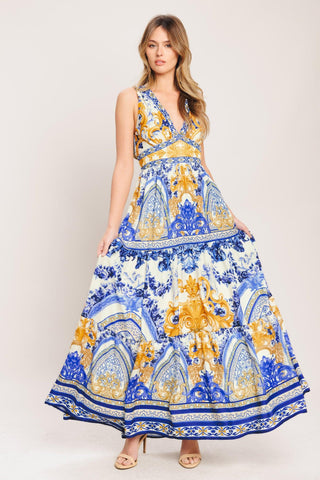 AZURE PALAZZO WOVEN MAXI DRESS - Glamourous Grace