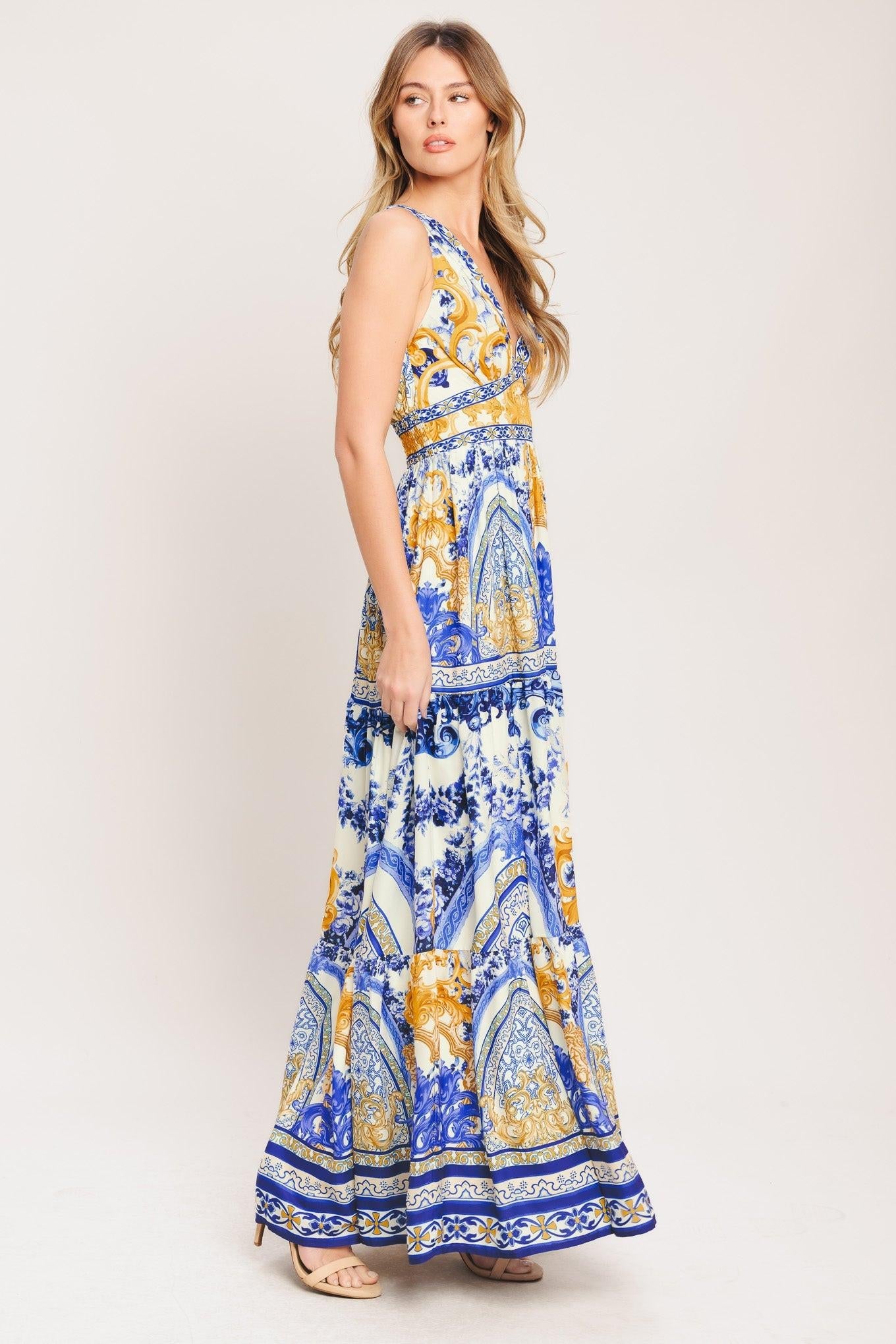 AZURE PALAZZO WOVEN MAXI DRESS - Glamourous Grace