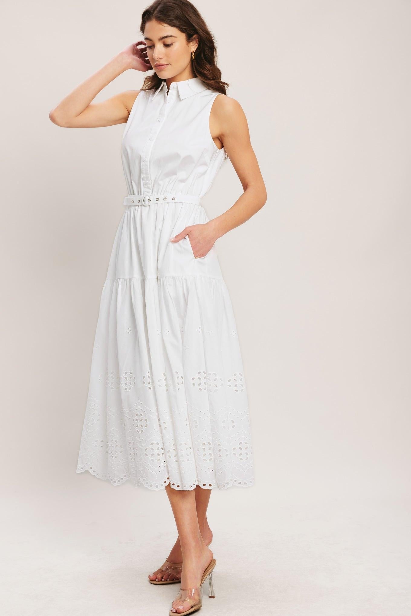 HAMPTONS SUMMER WOVEN MIDI DRESS - Glamourous Grace