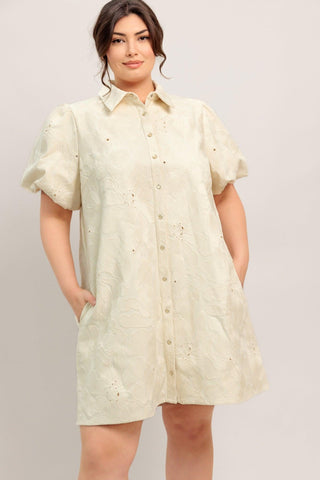 BREATHABLE WEAVE WOVEN MINI DRESS - Glamourous Grace