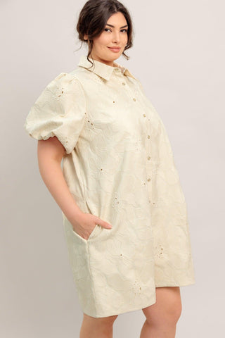 BREATHABLE WEAVE WOVEN MINI DRESS - Glamourous Grace