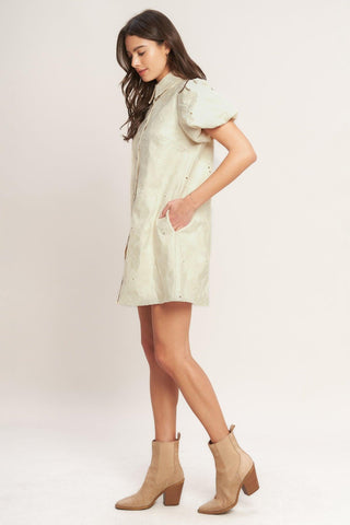 BREATHABLE WEAVE WOVEN MINI DRESS - Glamourous Grace