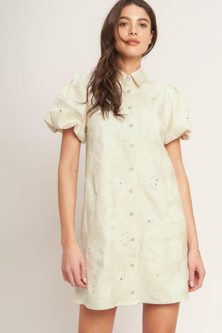 BREATHABLE WEAVE WOVEN MINI DRESS - Glamourous Grace