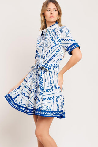 ISLAND POLISH WOVEN MINI DRESS - Glamourous Grace