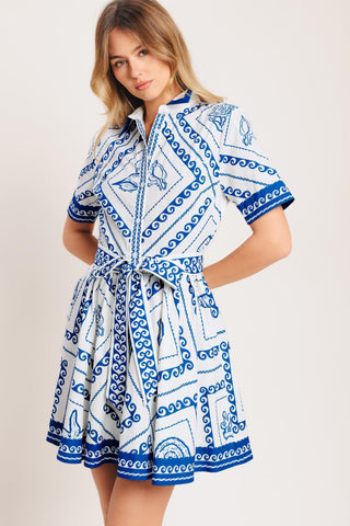 ISLAND POLISH WOVEN MINI DRESS - Glamourous Grace