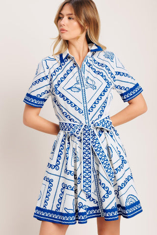 ISLAND POLISH WOVEN MINI DRESS - Glamourous Grace