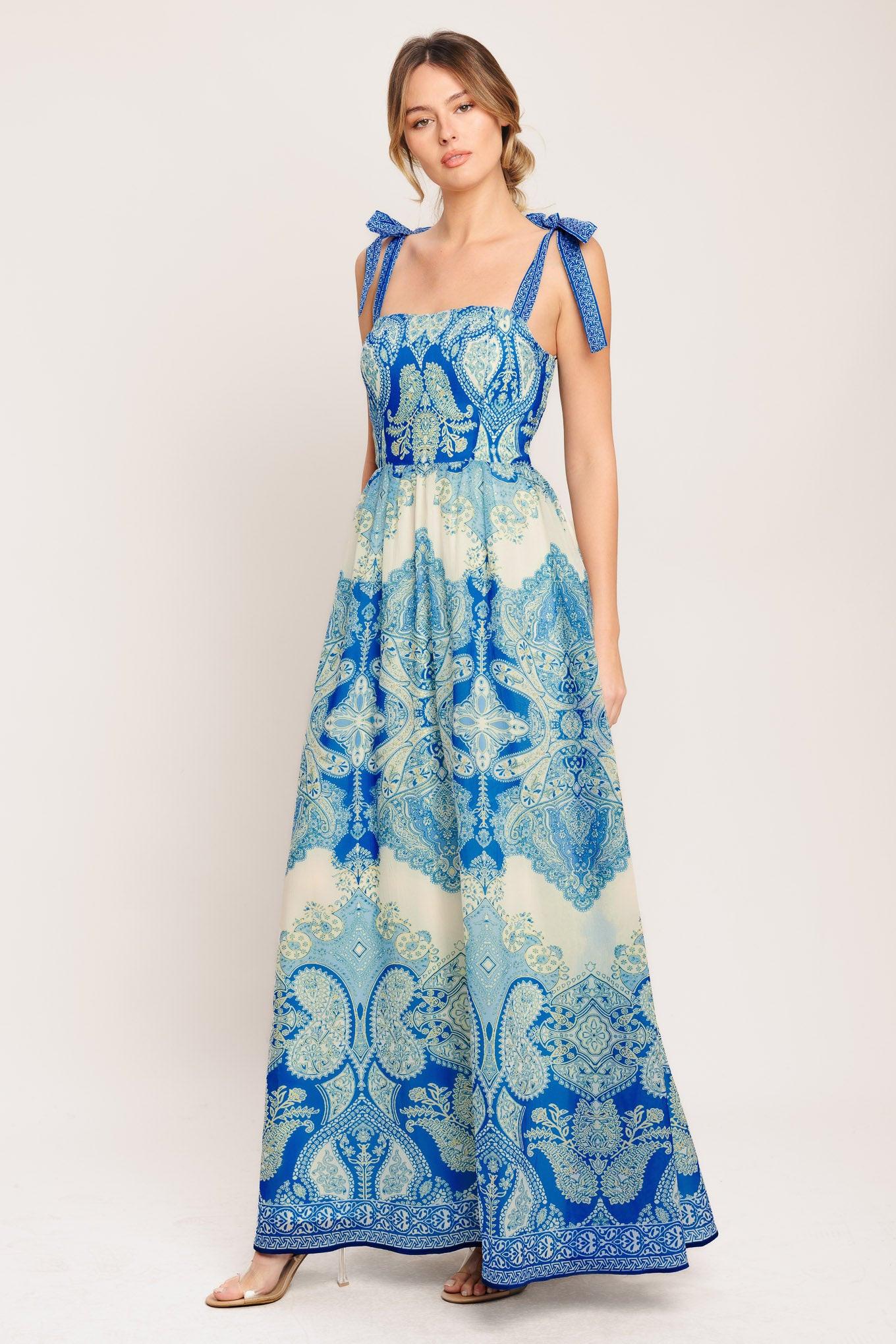 OCEAN TAPESTRY WOVEN MAXI DRESS - Glamourous Grace