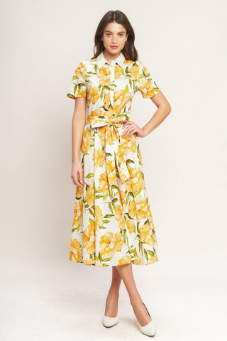 UPLIFTING PALETTE WOVEN MIDI DRESS - Glamourous Grace