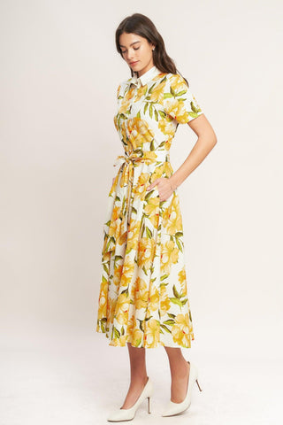 UPLIFTING PALETTE WOVEN MIDI DRESS - Glamourous Grace