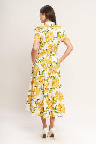 UPLIFTING PALETTE WOVEN MIDI DRESS - Glamourous Grace