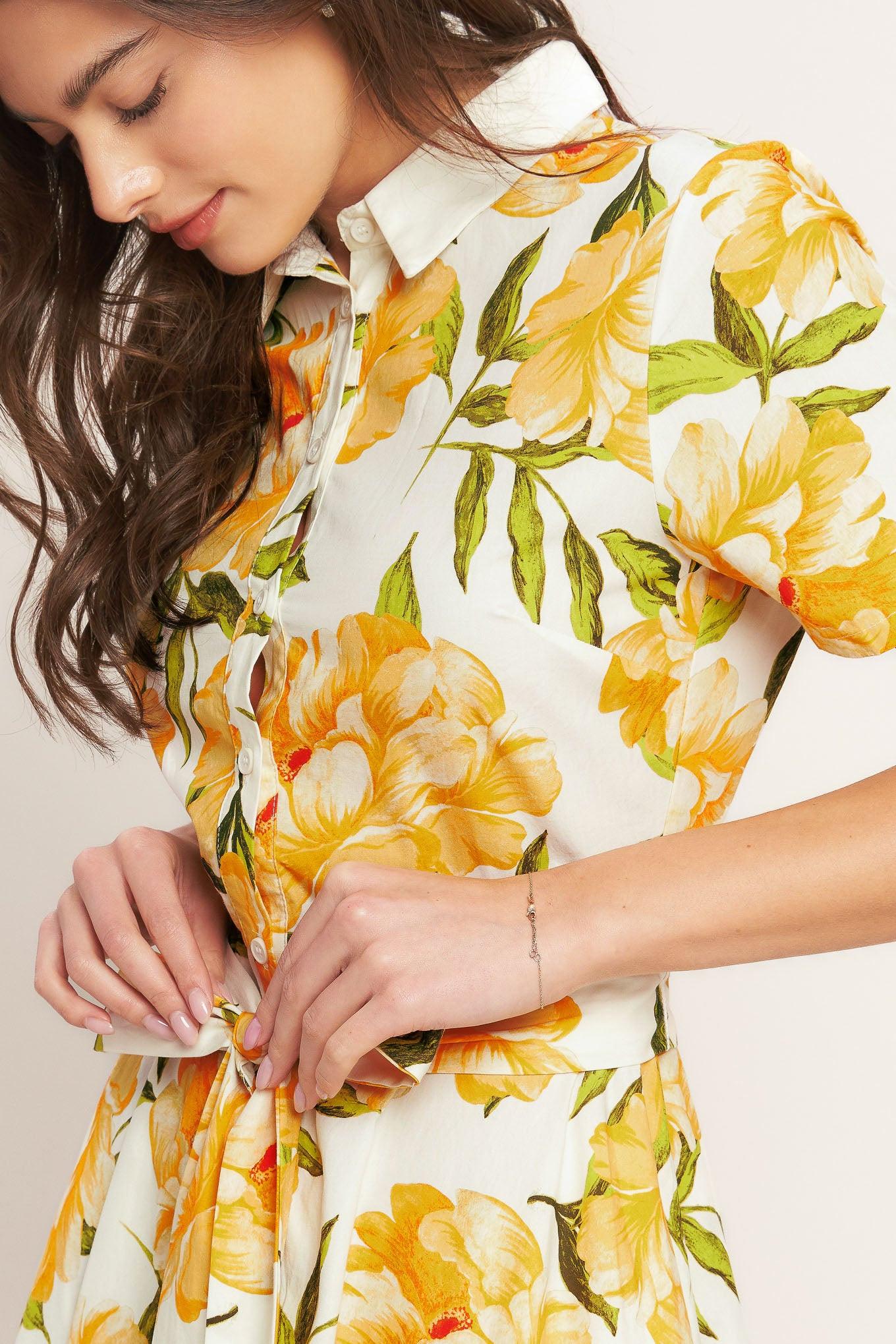 UPLIFTING PALETTE WOVEN MIDI DRESS - Glamourous Grace