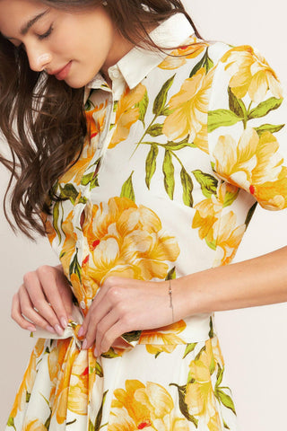 UPLIFTING PALETTE WOVEN MIDI DRESS - Glamourous Grace
