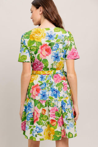 SUNSHINE IN FULL BLOOM WOVEN MINI DRESS - Glamourous Grace