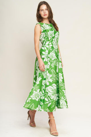 GARDEN GODDESS WOVEN MIDI DRESS - Glamourous Grace