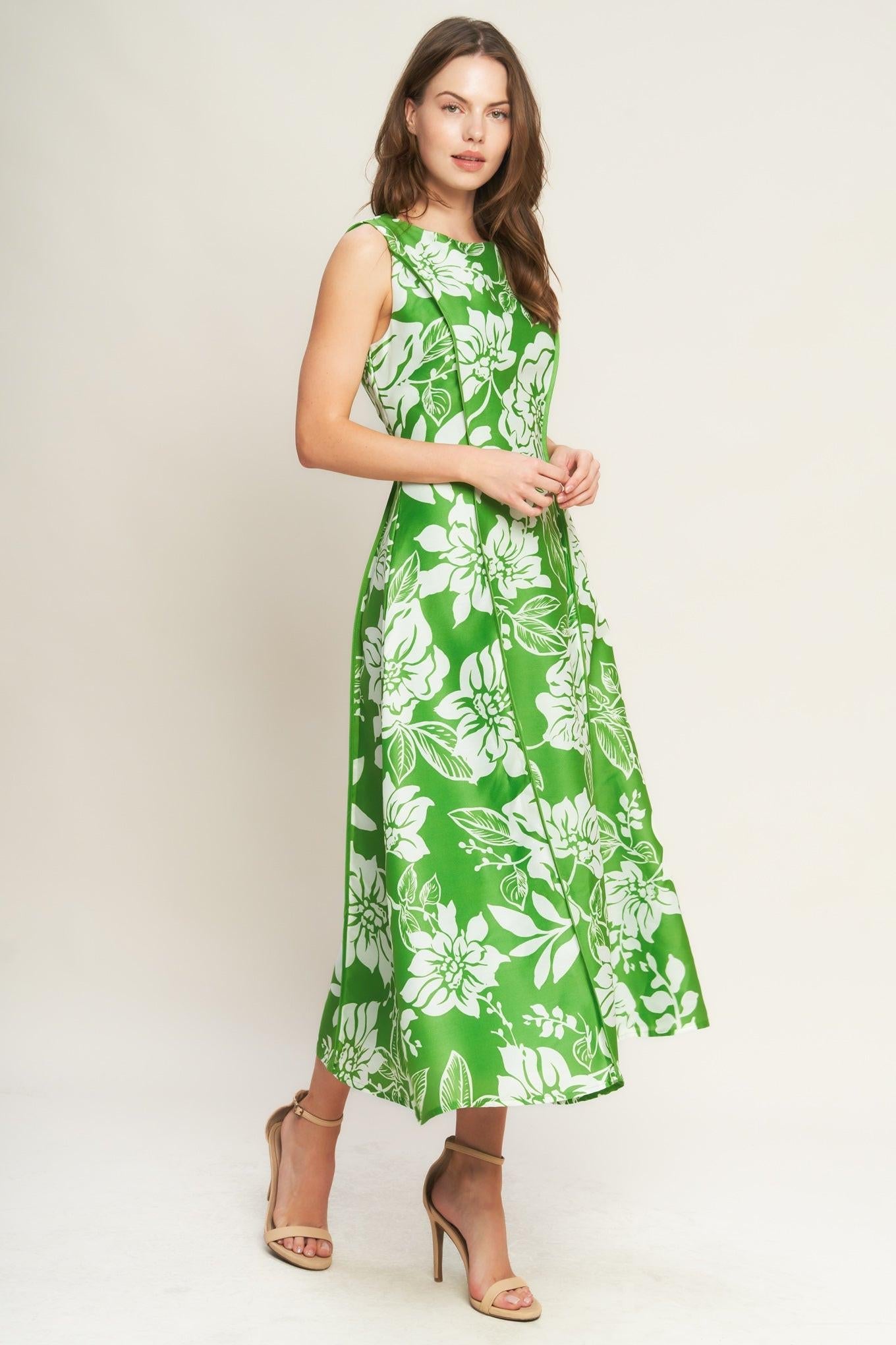 GARDEN GODDESS WOVEN MIDI DRESS - Glamourous Grace