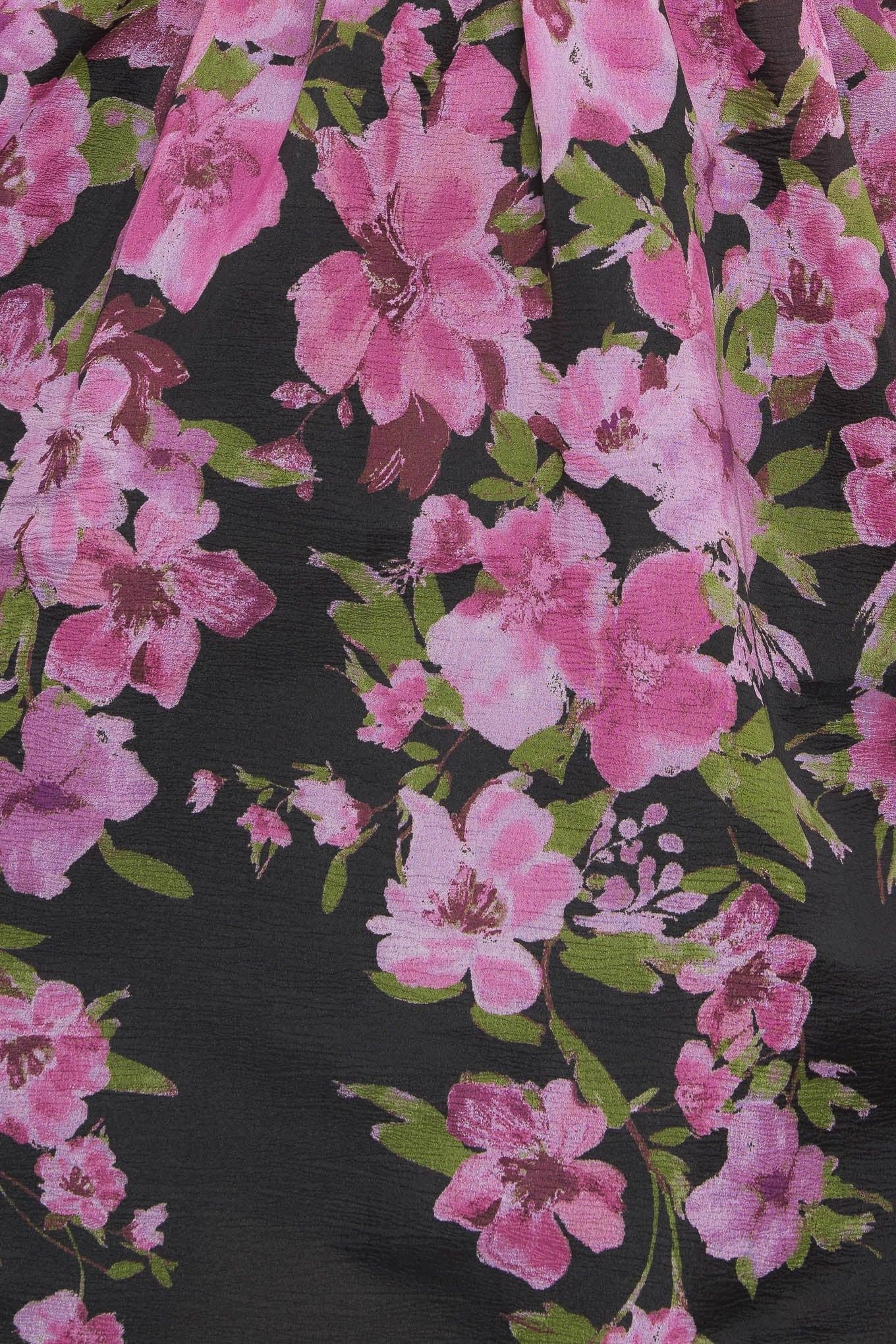 NIGHTFALL BLOSSOM WOVEN MIDI DRESS - Glamourous Grace