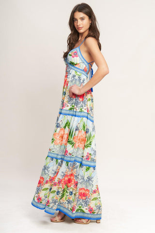FRESH BOTANICAL SCALE WOVEN MAXI DRESS - Glamourous Grace