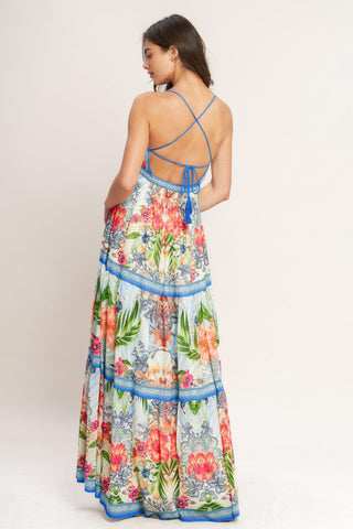 FRESH BOTANICAL SCALE WOVEN MAXI DRESS - Glamourous Grace