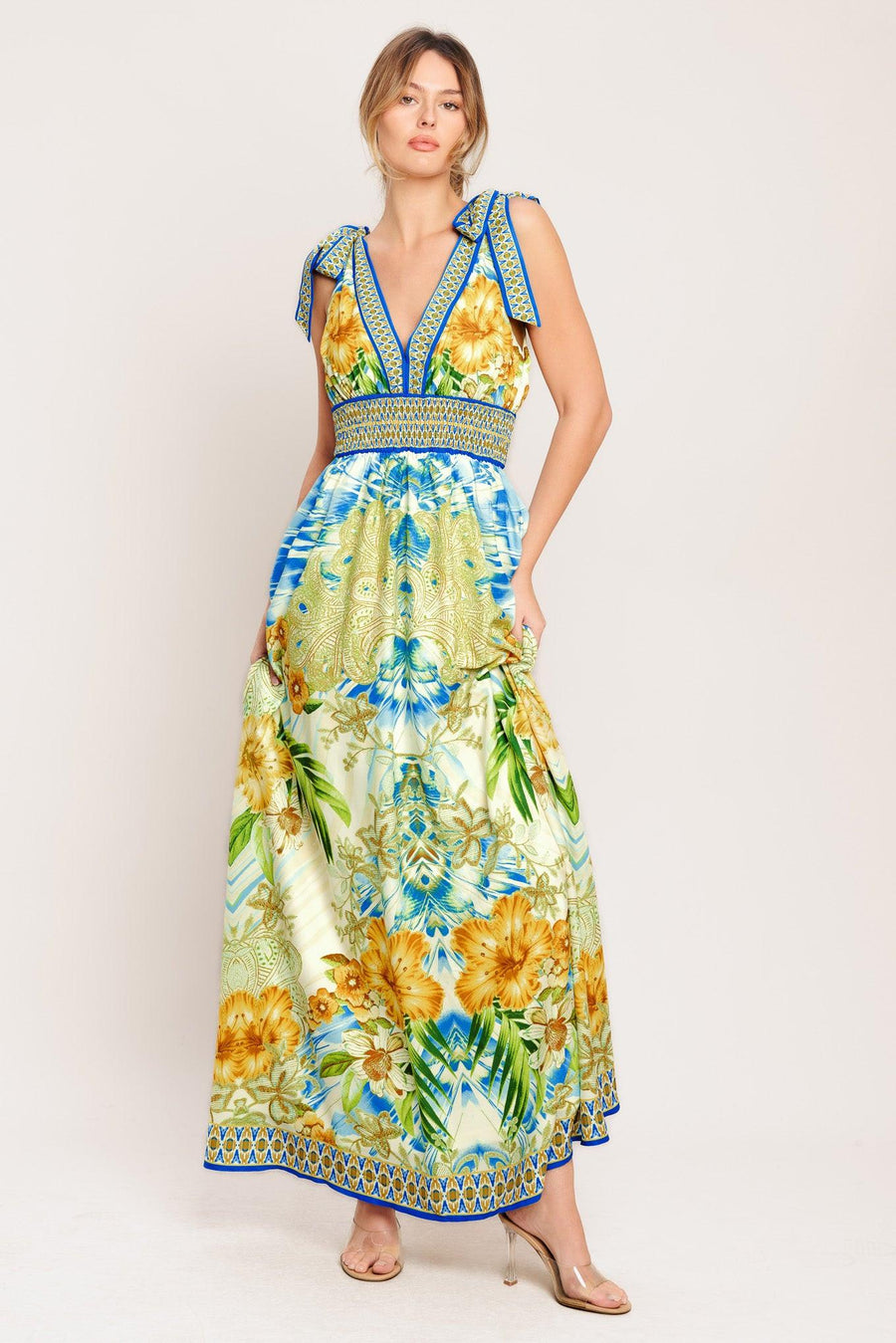 RESORT OPULENCE WOVEN MAXI DRESS - Glamourous Grace