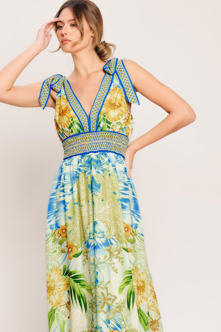 RESORT OPULENCE WOVEN MAXI DRESS - Glamourous Grace