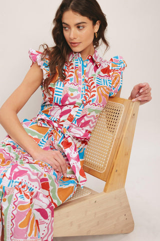 RIVIERA MOSAIC WOVEN MIDI DRESS - Glamourous Grace