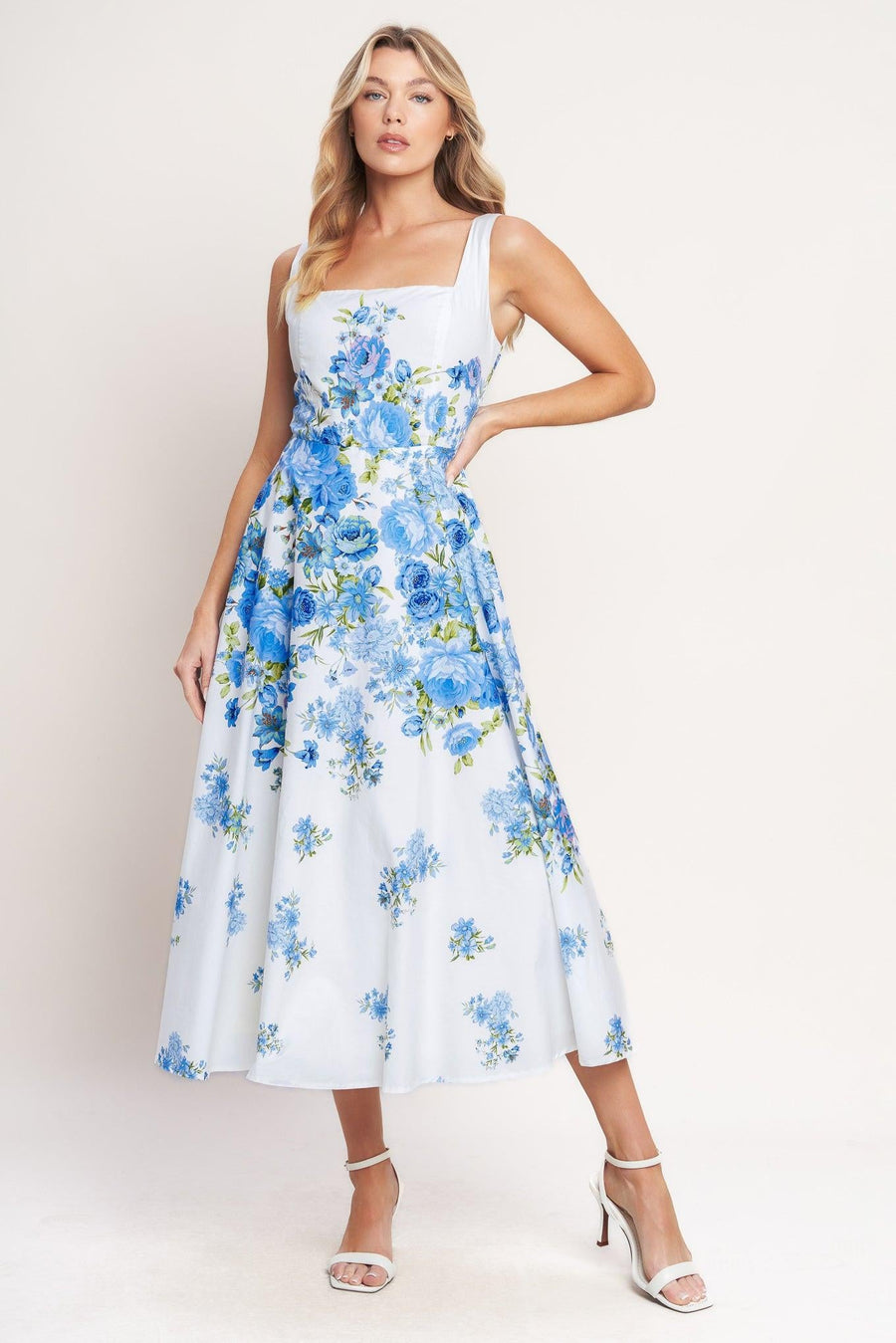 CLASSIC BLOOM DAY WOVEN MIDI DRESS - Glamourous Grace