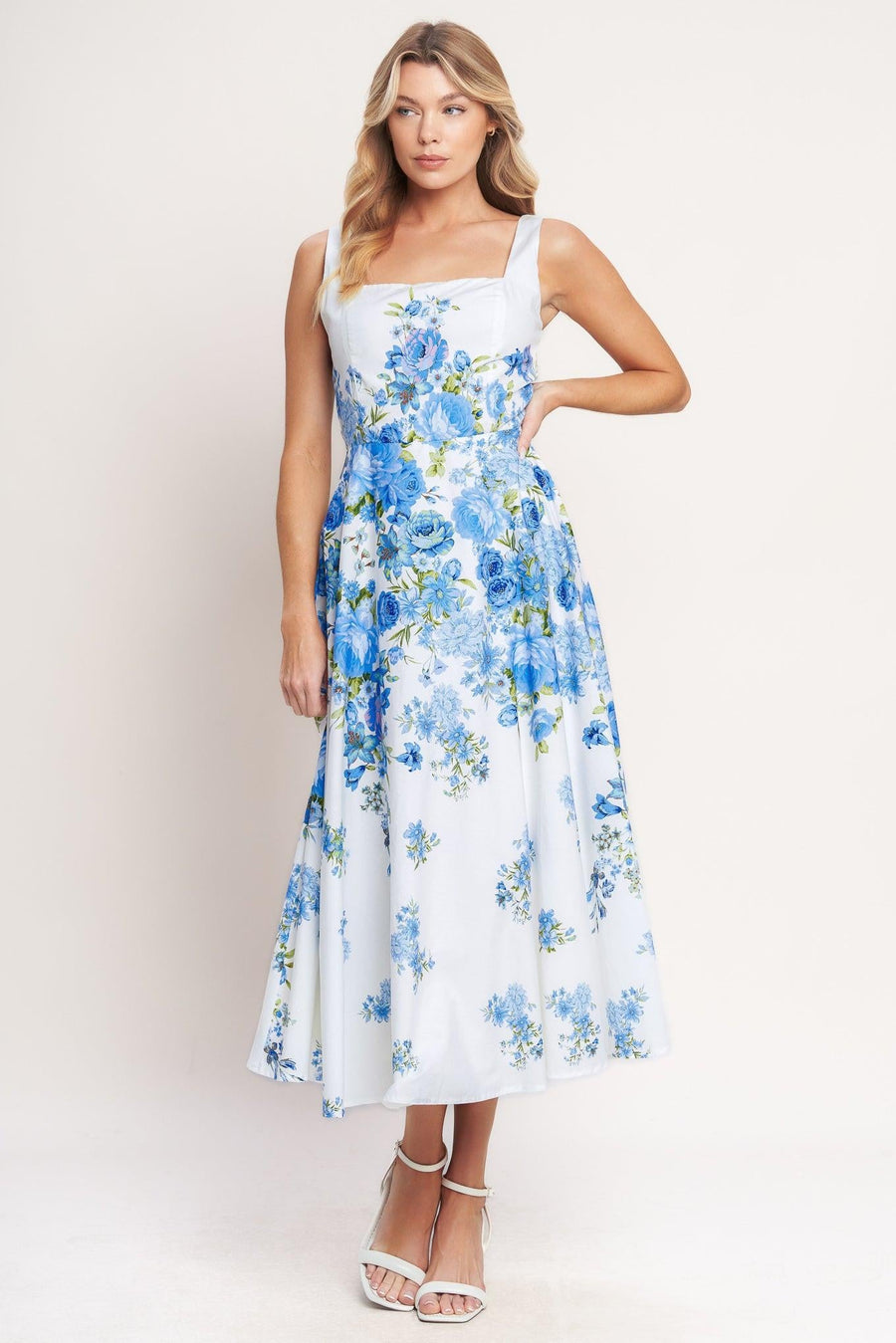 CLASSIC BLOOM DAY WOVEN MIDI DRESS - Glamourous Grace