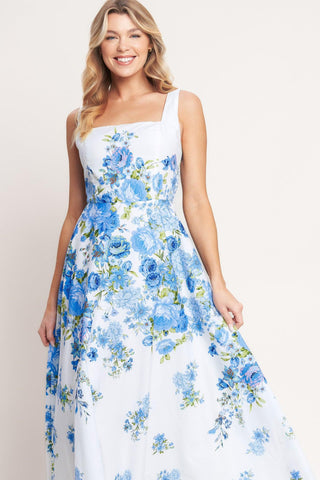 CLASSIC BLOOM DAY WOVEN MIDI DRESS - Glamourous Grace LLC