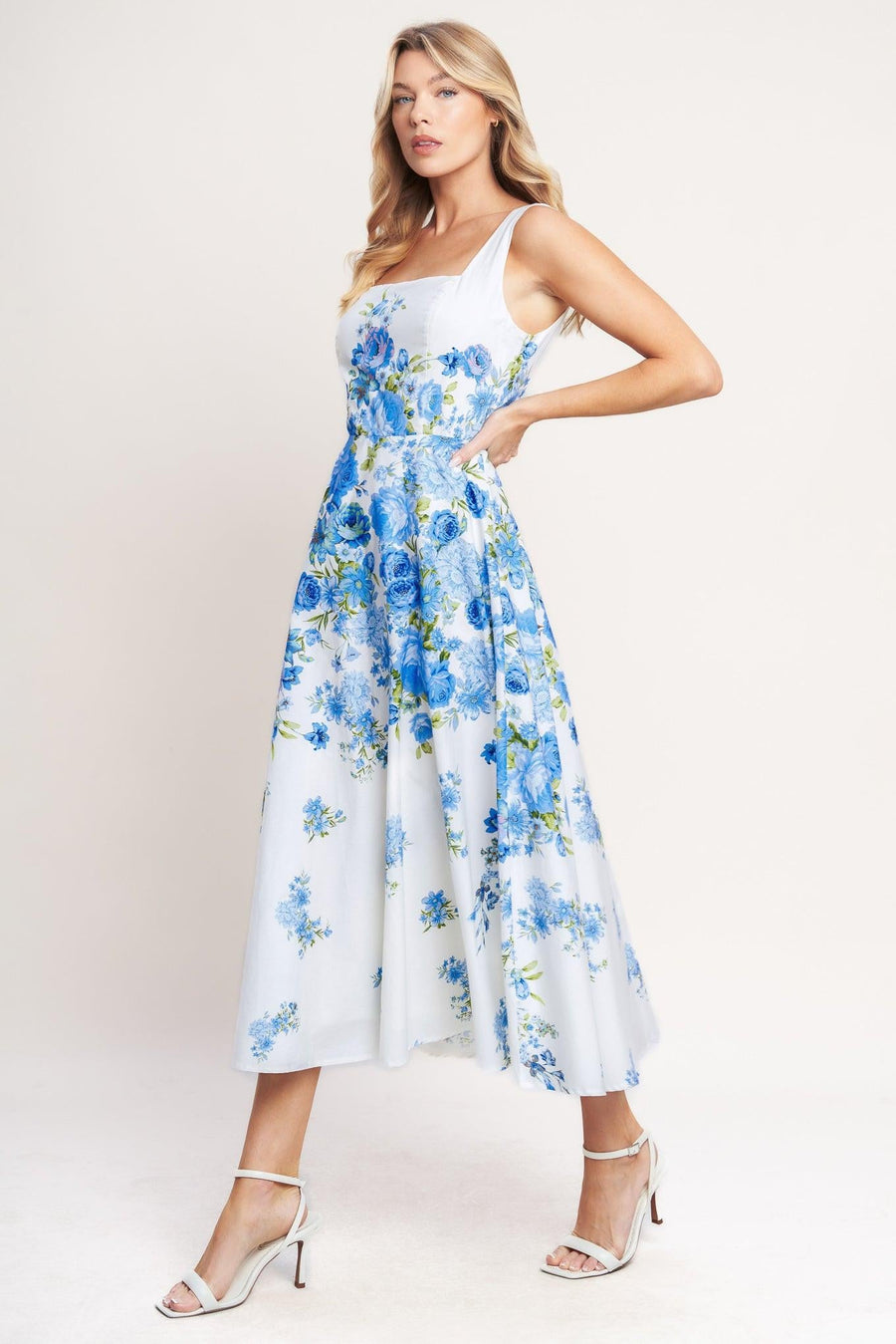 CLASSIC BLOOM DAY WOVEN MIDI DRESS - Glamourous Grace