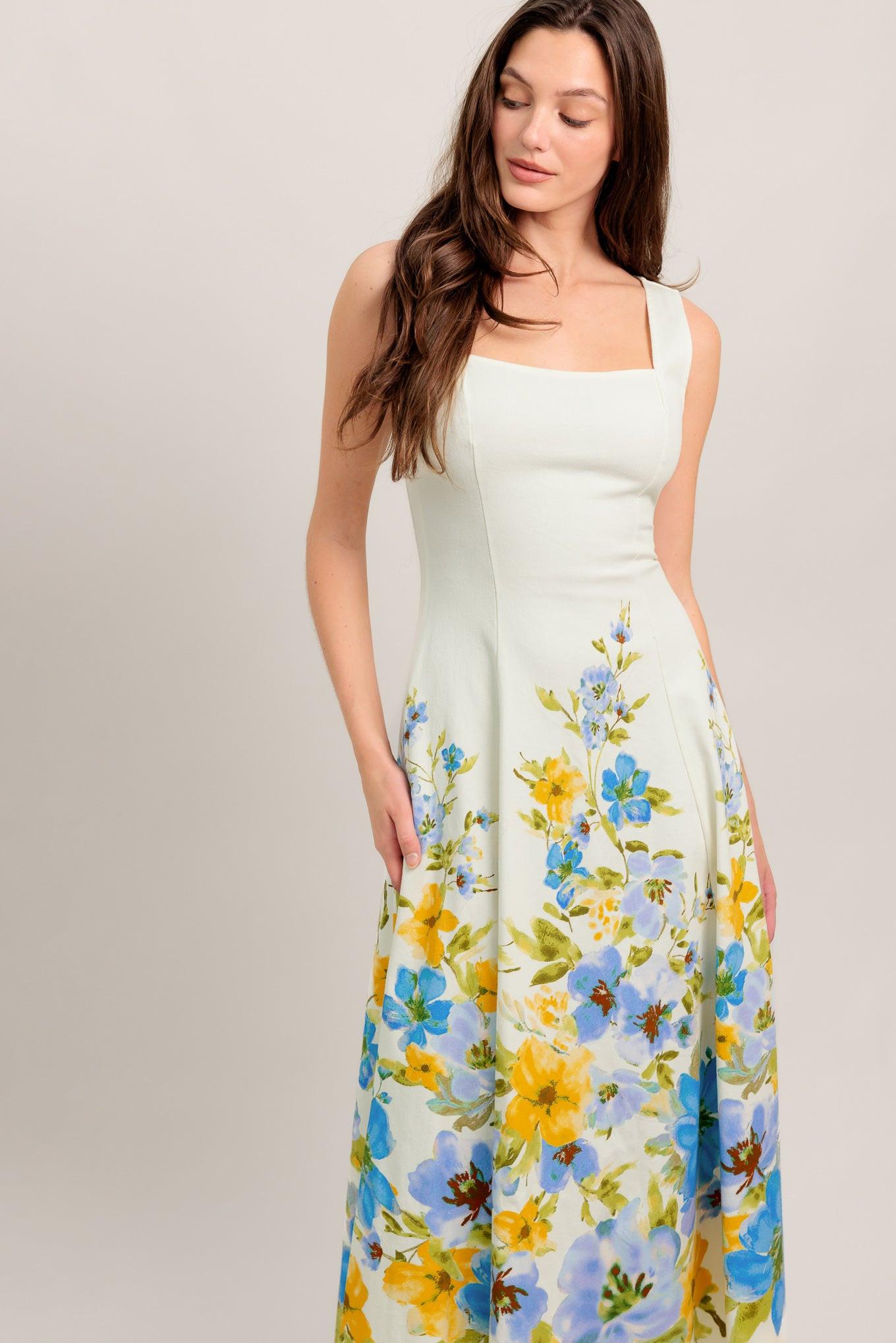 DREAMING OF THE COAST WOVEN MIDI DRESS - Glamourous Grace