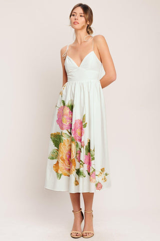 POETIC BLOOM WOVEN MIDI DRESS - Glamourous Grace