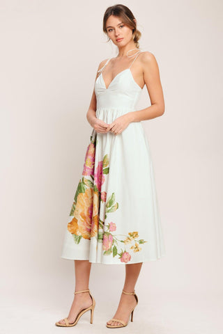 POETIC BLOOM WOVEN MIDI DRESS - Glamourous Grace
